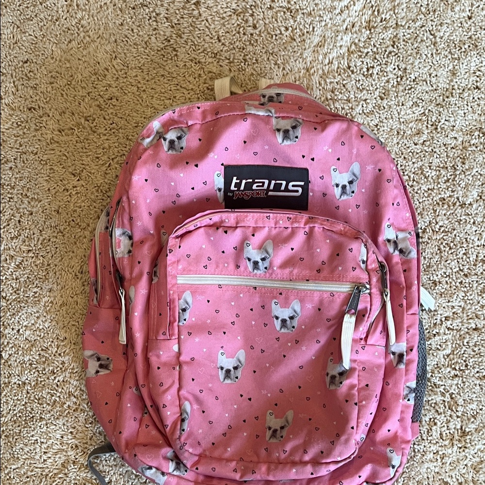 Jansport Pink Dog Print Kids Backpack